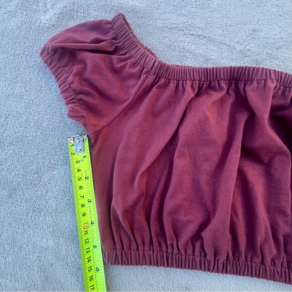 Aritzia Wilfred Adelisa Off Shoulder Mauve Crop Top X-Small - Picture 9 of 10